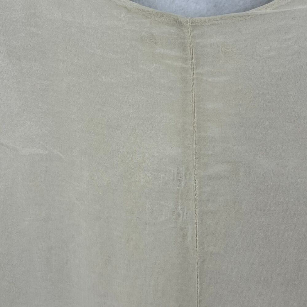 Cosmo Tank Top Size Large Beige Silk Flowy Sheer Overlay Delicate Made In Italy - Picture 12 of 13